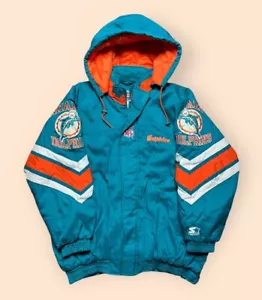 Chaqueta de Colección Miami Dolphins Años 90 Starter Proline Para Hombre’s 2XL De Colección Puffer Años 90 - Imagen 1 de 6