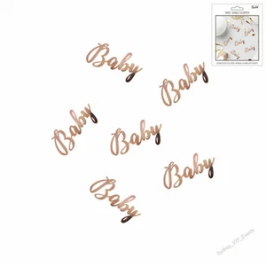 JUMBO BABY CONFETTI ROSE GOLD TABLE SCATTER BABY SHOWER GENDER REVEAL PARTY - Picture 1 of 1