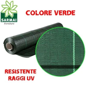 Telo pacciamatura Verde 100 Gr/mq anti radice erbacce orto giardino edilizia - Foto 1 di 2