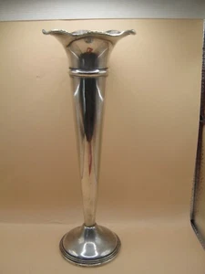Vintage American Tall Tapered Silver Posy Vase By EMPIRE Stamped Sterling - Picture 1 of 5