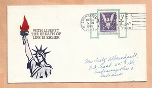 Segunda Guerra Mundial Correo Militar 1945 Liberty Sacramento CA CUBIERTA - Imagen 1 de 1