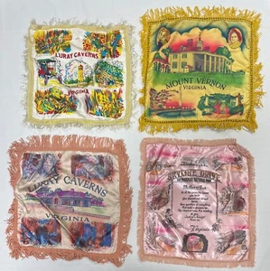 Virginia Souvenir = 40er Jahre Vintage Deko Kissenbezüge !! (4 KISSENBEZÜGE KONVOLUT) - Bild 1 von 9