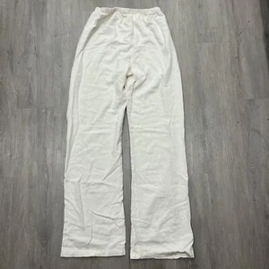 Lounge Pants Brandy Melville One Size Fits All Crisp White All Cotton - Picture 1 of 4