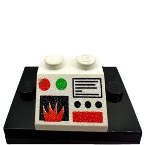 LEGO Slope 45 2 x 2 with Monitor and Flame Pattern Police Fire City Town Space - Picture 1 of 1