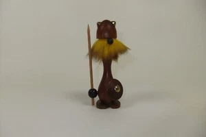 Vintage Sallingboe Schweden Holz Figur Wikinger - Bild 1 von 18