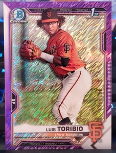 2021 Bowman Chrome Luis Toribio PURPLE SHIMMER #/250 San Francisco Giants MLB - Picture 1 of 1