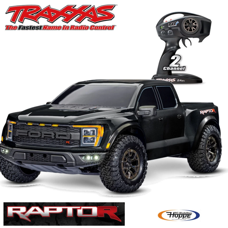 Traxxas TRX101076-4BLK Ford Raptor-R 4x4 VXL Noir 1/10 Pro-Échelle Brushless RTR - Photo 1/4