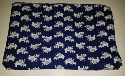 Manta de recepción Koala bebé azul blanco elefantes Lovey seguridad 100 % algodón Foto 1 de 4