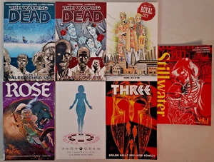 Image 7 Graphic Novel Lot - Walking Dead, Rose, Three, Stillwater, Royal City - Picture 1 of 6