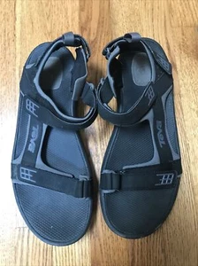 Teva Sandals Men's 12 Black Hook & Loop Open Toe 4289 - Picture 1 of 8