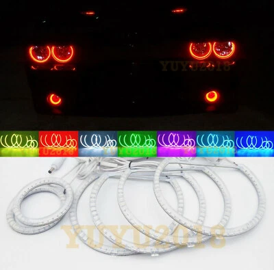 RGB 6 halo ring for Dodge Challenger 08-14 Headlight Fog Light LED angel eye DRL - Image 1 of 4