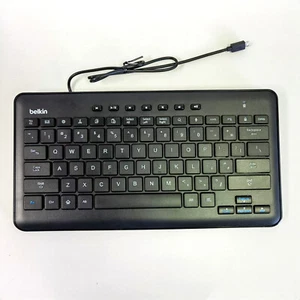 Belkin Wired Tablet Keyboard Samsung Wired KB 5 Pin Micro USB - Picture 1 of 4