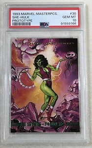 1993 Marvel Masterpieces She-Hulk #30 Prototype PSA 10 Pop 10 - Picture 1 of 2