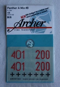 Archer 1/35 Panther Ausf.A Mix #8 Panzer-Lehr-Division (for 2 vehicles) AR35166 - Picture 1 of 1