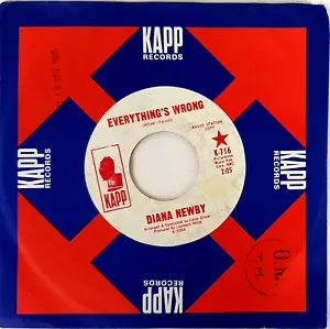 Diana Newby-Promo Everything's Wrong/The Boy Don't Stand A Chance 7” Single 1965 - Picture 1 of 4