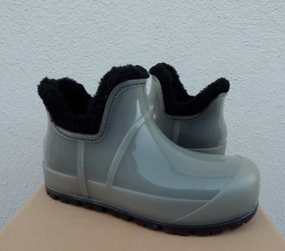 UGG RAINCLOUD CLEAR WATERPROOF RUBBER WOOL LINED RAIN BOOTS, US 9/ EUR 40 ~NIB - Image 1 of 4