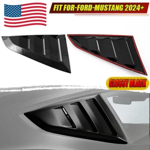 For 2024+ Ford Mustang S650 Dark Horse GT Rear Window C Pillar Louver Covers 2x - Picture 1 of 12