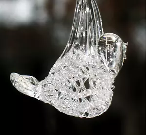 Vintage Spun Glass BIRD Dove CHRISTMAS Tree ORNAMENT Mid Century Modern MCM - Picture 1 of 5