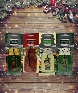 Candela Yankee Carta Appesa Barattolo Auto Deodorante Aria Profumo Natale Confezione da 4 - Foto 1 di 2