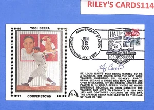 Yogi Berra Signed First Day Cover. Autographed. Cooperstown - Picture 1 of 2