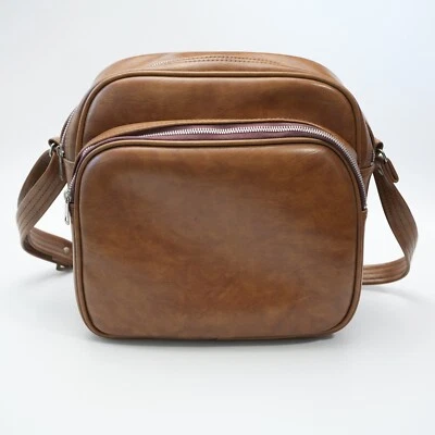 Bolso de mano bandolera de cuero vintage MIT estuche acolchado bolsa de viaje para cámara Foto 1 de 4