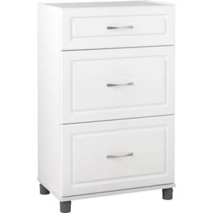 Systembuild Evolution Free-Standing Cabinet 15.38"X23.69"38.25" 3-Door White - Picture 1 of 5