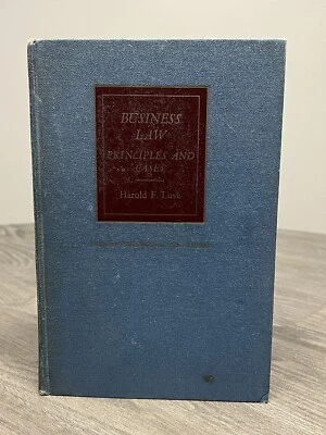 Vtg 1966 Business Law: Principles and Cases Harold F. Lusk Hardback Book - Image 1 of 4