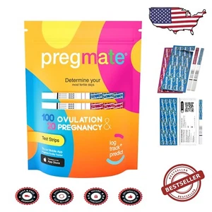 Compact 120 Test Strips - 100 Ovulation & 20 Pregnancy Tests for Family Planning - Picture 1 of 11