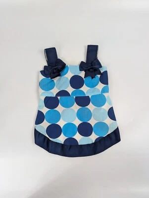 Сапоги и Barkley синий в горошек собаки сарафан бант акценты щенок собаки одежды средний - Изображение 1 из 4