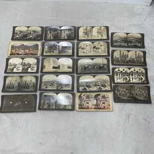 Lotto 19 carte stereoscopiche Keystone View vintage USA Asia Europa Africa Marte - Foto 1 di 11