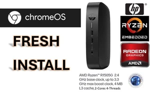 HP Mini PC AMD Ryzen R1505G 3.3GHz 8GB RAM 128GB M.2 SSD ChromeOS Wifi/AC adapt✅ - Picture 1 of 19