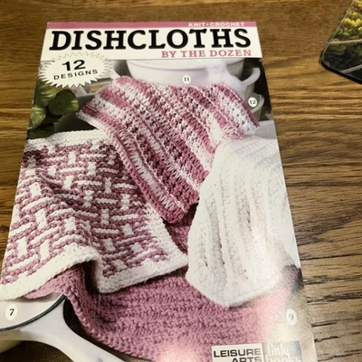 Dishcloths by the Dozen Knit - Crochet by Leisure Arts/Little Books 12 designs - Image 1 of 2