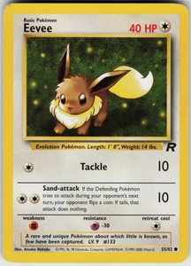 Pokemon TCG Eevee 55/82 Team Rocket Common card Unlimited LP - Picture 1 of 2