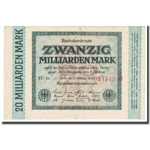 [#646884] Banknote, Germany, 20 Milliarden Mark, 1923, 1923-10-01, 20 milliarden - Picture 1 of 2
