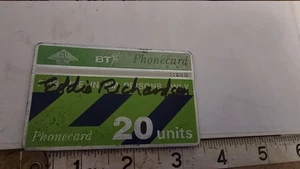 EDDIE RICHARDSON HAND SIGNED PHONE CARD  COA - Picture 1 of 1