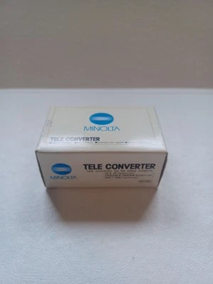 Tele convertidor Minolta vintage en caja original con estuche. Foto 1 de 4