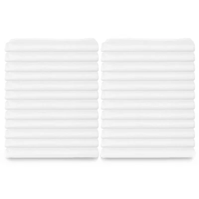 Juego de 24 fundas de almohada de algodón blanco tamaño estándar, peso pesado calidad pillo... Foto 1 de 4