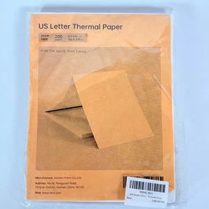 200 Sheets 8.5"x11"A4 Thermal Paper US Letter Size for M08F M834 MT800 PJ762 - Picture 1 of 11