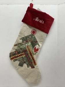 NEW Pottery Barn Holiday Icons Crewel Christmas Tree, Stocking~ALEXIS - Picture 1 of 7