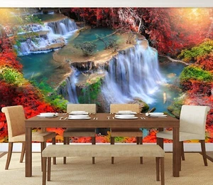 3D Natural Leaves S471 Wallpaper Mural Self-adhesive Removable Sticker Kids Pa - Picture 1 of 11