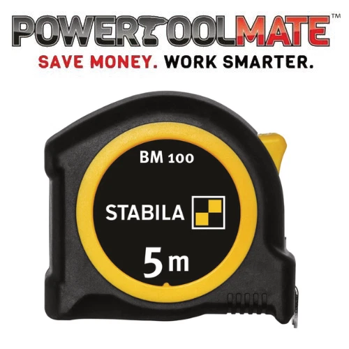 Stabila BM100 Metric/Imperial Pocket Tape Measure Compact 19567 5m 16ft - Image 1 of 1