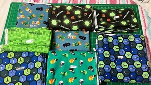Minecraft Majong gamers 100% Cotton Fabric Lot  38 Yards - Picture 1 of 5