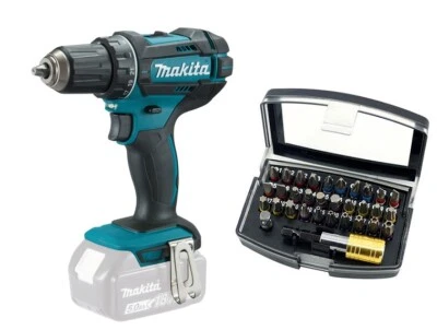 Makita DDF482Z Akku-Bohrschrauber 18V Solo Akkuschrauber DDF482 + Bitset 32-teil - Bild 1 von 3