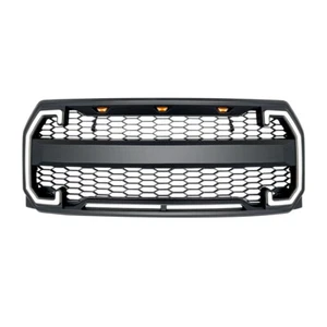 Front Raptor Style Mesh Grille w/LED Turn Signal Lights for 2015-2017 Ford F150 - Picture 1 of 7