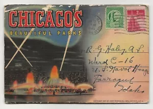 Libro de Vista de Postales Desplegable de 1937 HERMOSOS PARQUES DE CHICAGO, C. Teich - Imagen 1 de 7