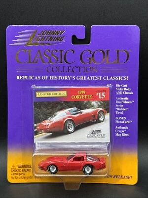 1999 Johnny Lightning #15 RED 1979 CHEVY CORVETTE Classic Gold LOOK free shippin - Image 1 of 4