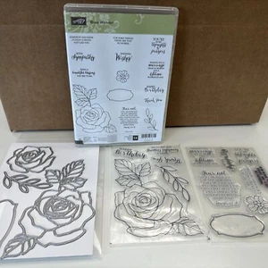 Stampin Up ROSE WONDER Stamps And Coordinating Dies - Picture 1 of 1