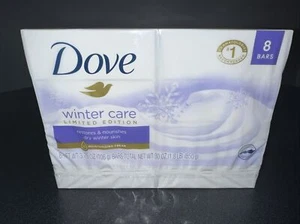 8 BARS--DOVE BEAUTY BAR--WINTER CARE--Moisturizing Cream Soap 3.75oz Each - Picture 1 of 9