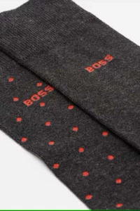 Pack de 2 calcetines Boss mini puntos mezcla algodón - puntos rojos - Imagen 1 de 5
