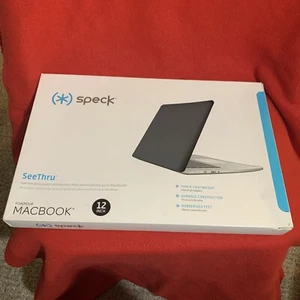 Speck Hardshell SeeThru Case Apple MacBook 12” Textured Onyx Black - Picture 1 of 3